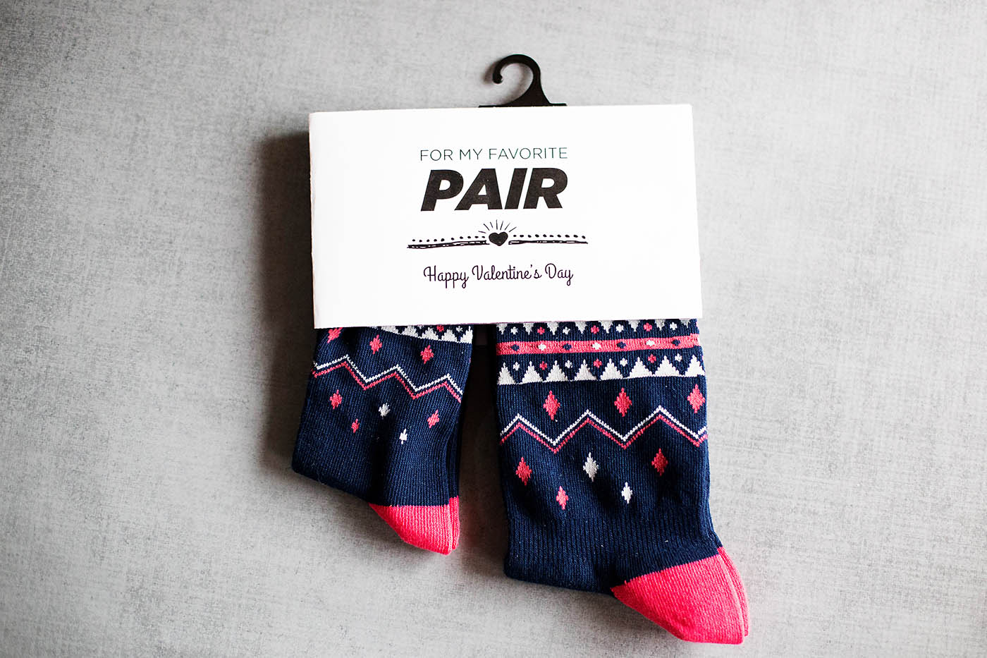 Punny printable sock Valentines