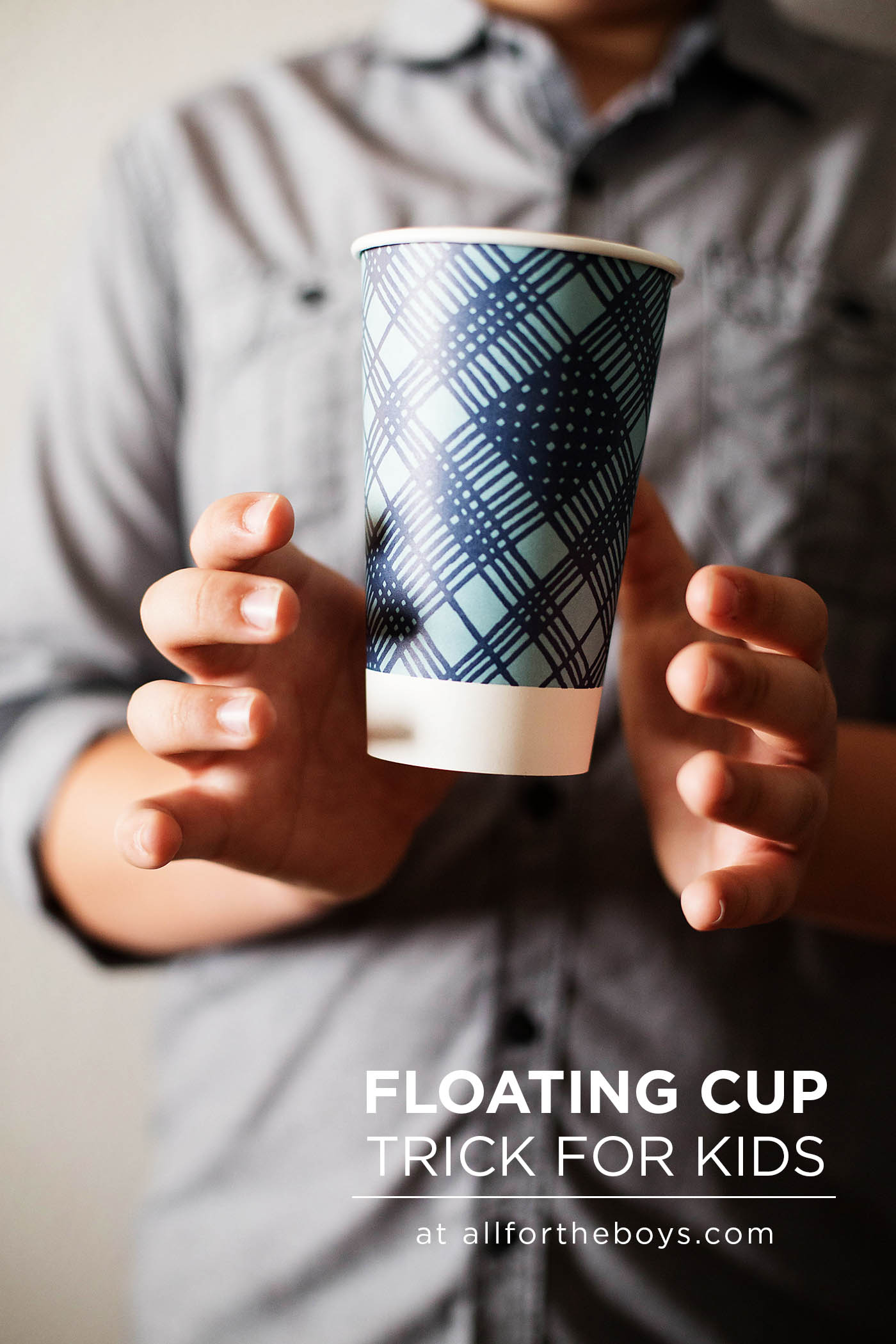 Simple floating cup party trick for kids to learn!
