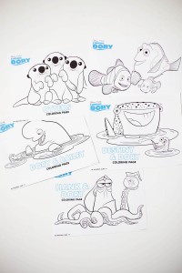 Finding Dory printable coloring pages, dot to dots and a maze!
