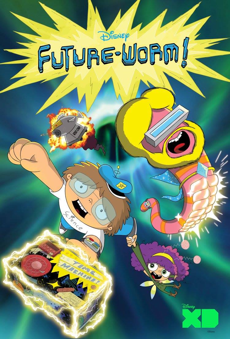 "Future-Worm!" is an animated series about an optimistic 12-year-old who invents a time machine lunch box through which he meets and befriends a fearless worm from the future (one with titanium-enforced abs). Created and executive-produced by Emmy Award-winning director Ryan Quincy ("South Park"), the comedy follows young Danny Douglas and Future Worm (also known as Fyootch) as they embark on adventures through space and time.