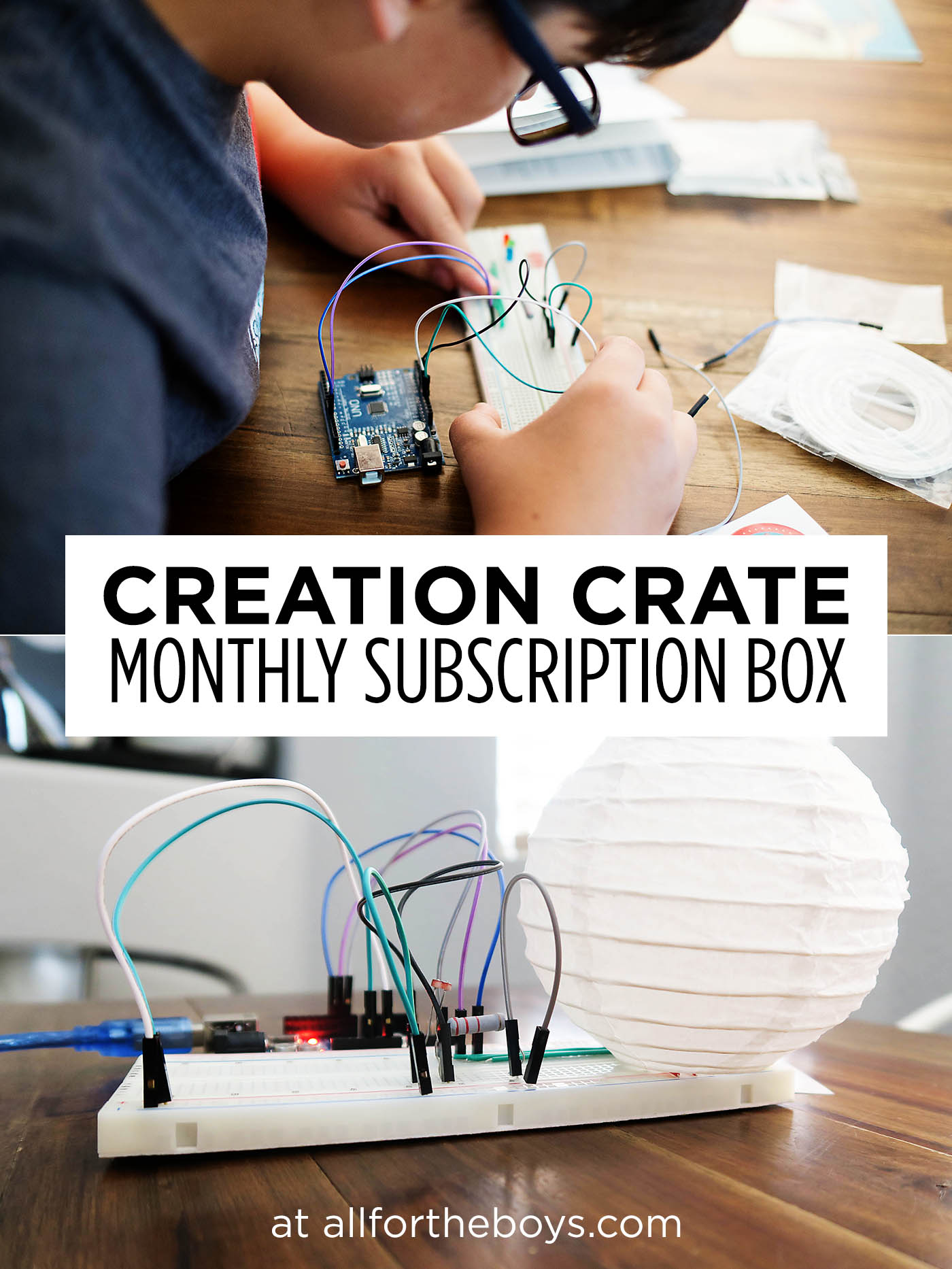 Creation Crate subscription box - awesome for kids who are into coding or any maker who wants to learn more about electronics