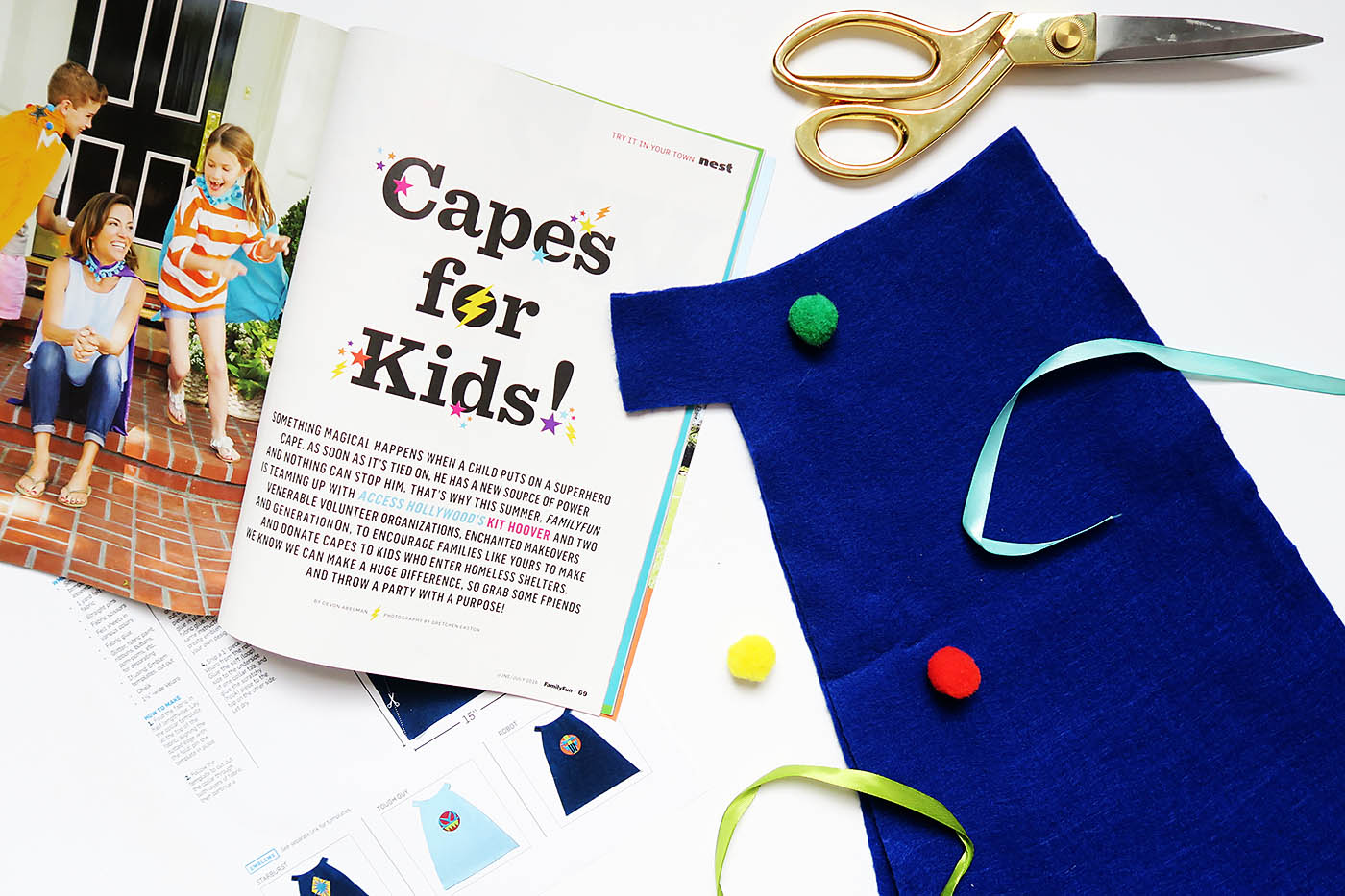 Capes for Kids - a cape making campaign from FamilyFun magazine