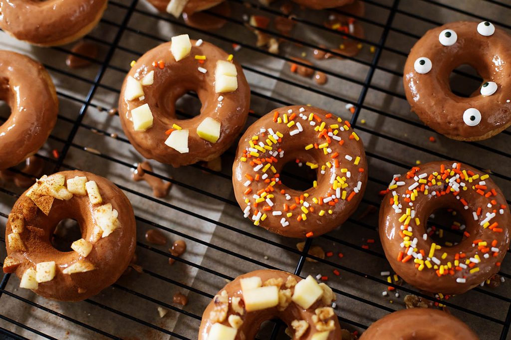 Baked donuts from a cake mix