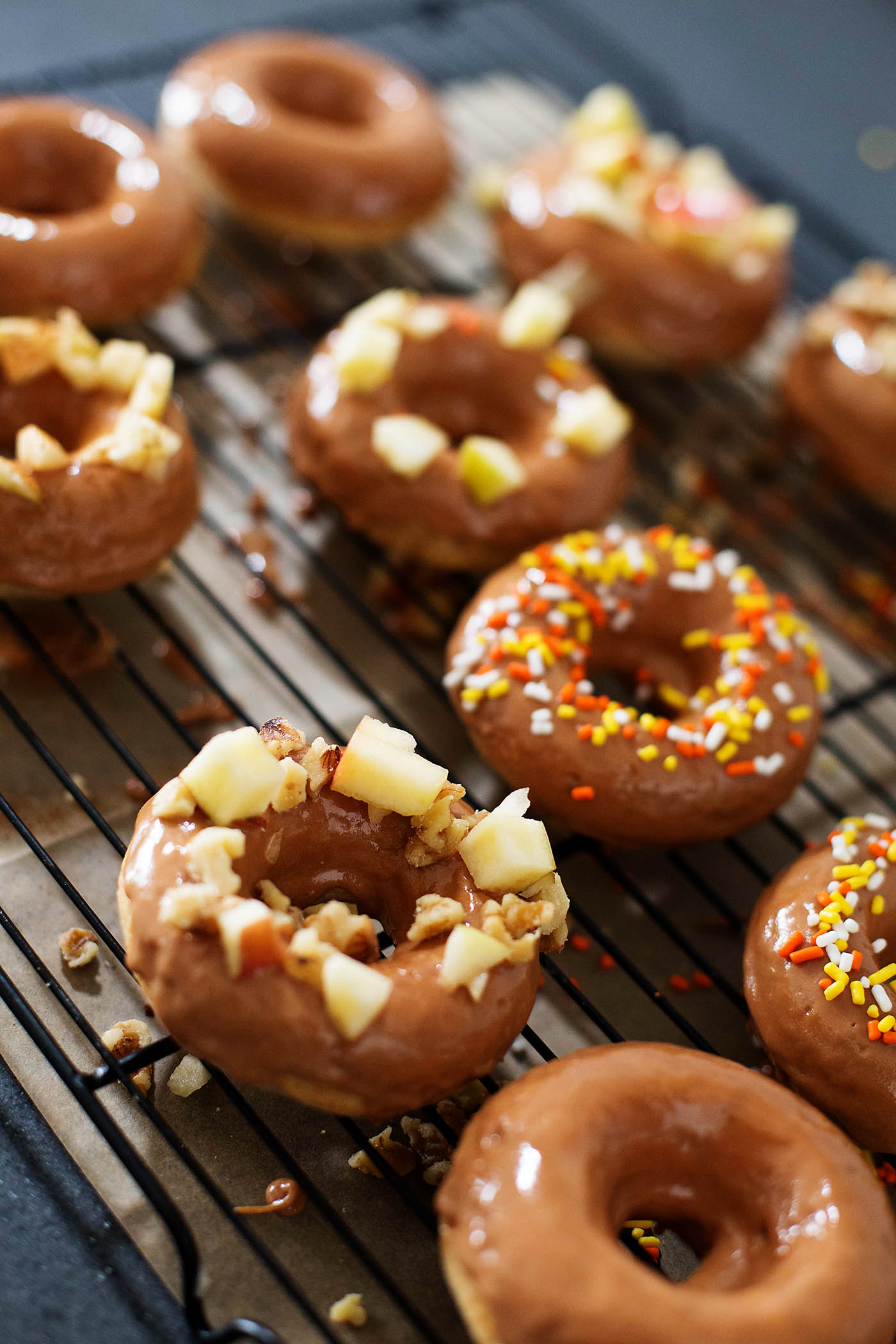 Baked donuts from a cake mix