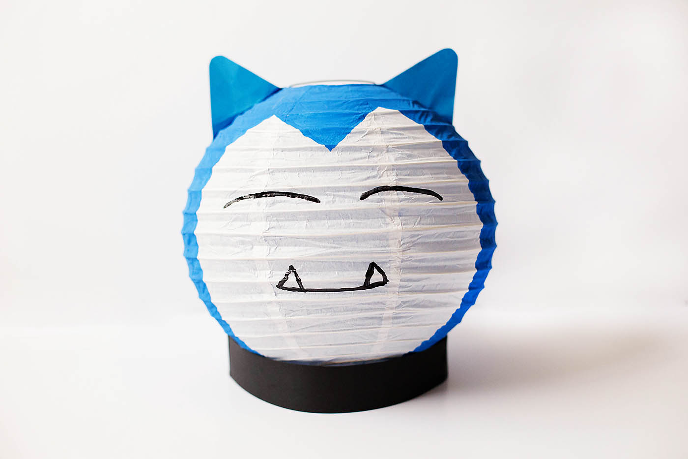 DIY Pokémon Inspired Snorlax Lantern - a fun craft idea for Pokémon and Pokémon Go fans!