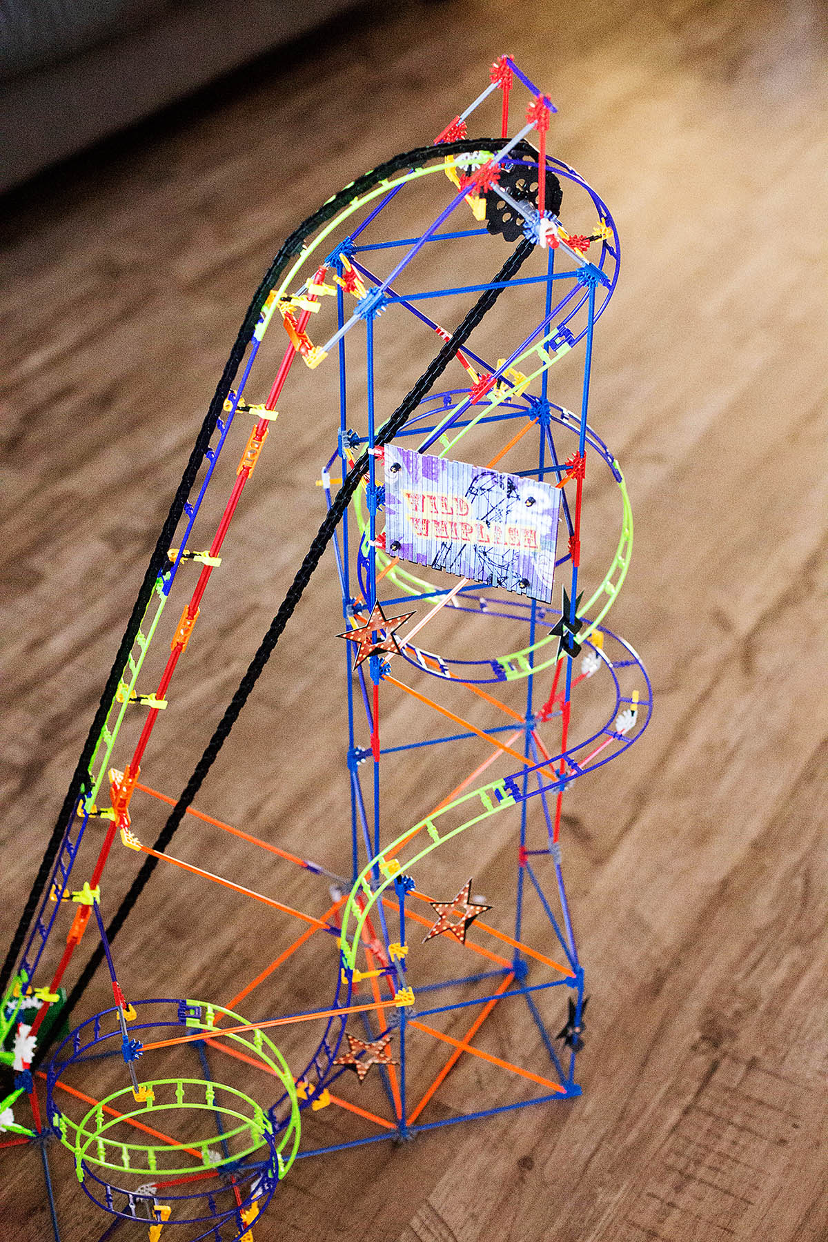 K'NEX Wild Whiplash roller coaster with working motor - great inexpensive gift idea!