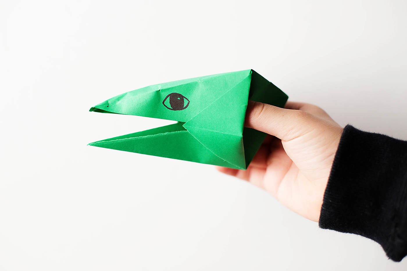 Easy origami dragon head