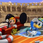 MICKEY AND THE ROADSTER RACERS - "Race for the Rigatoni Ribbon!" - Mickey and the gang compete against Piston Pietro throughout Rome, while a runaway giant meatball chases after Goofy. This episode of "Mickey and the Roadster Racers" airs Monday, January 16 (12:00 - 12:25 P.M. EST) on Disney Junior. (Disney Junior)MICKEY MOUSE, DONALD DUCK
