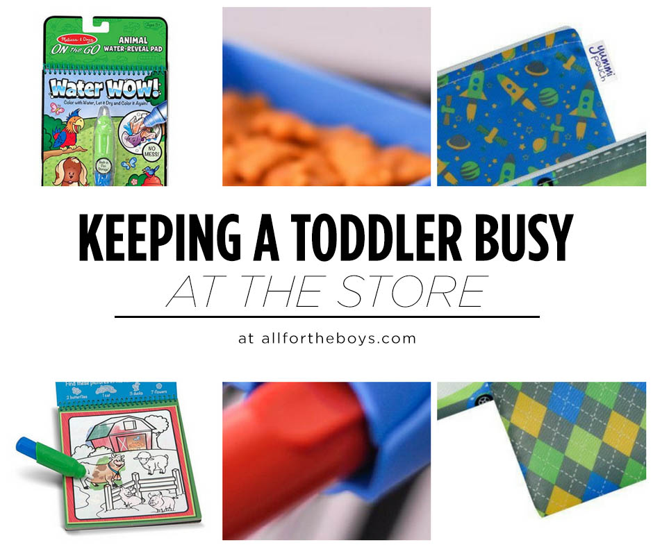 Great ideas for keeping toddlers busy at the store!