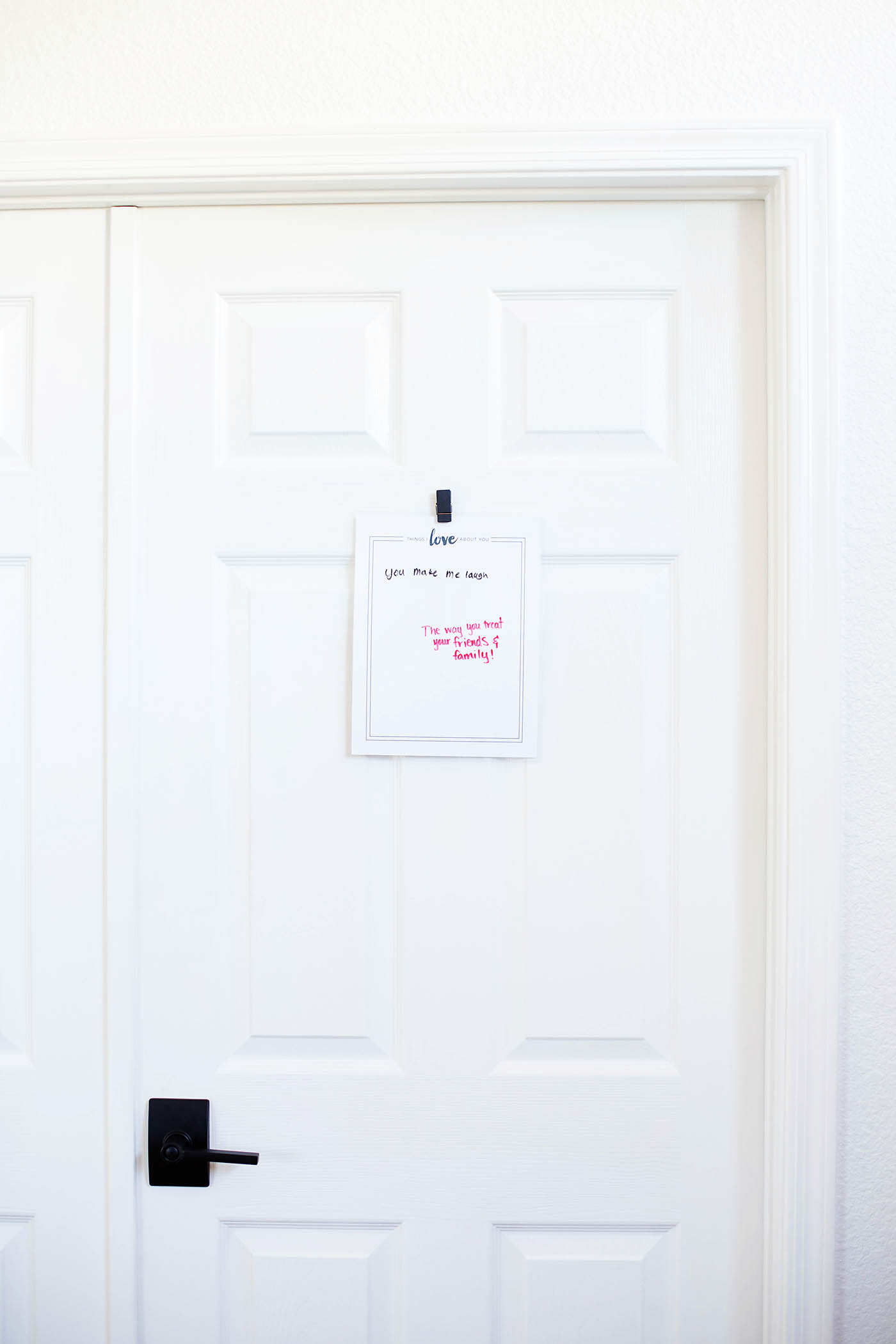 Things I love about you Valentine's Day door printable - perfect for teens!
