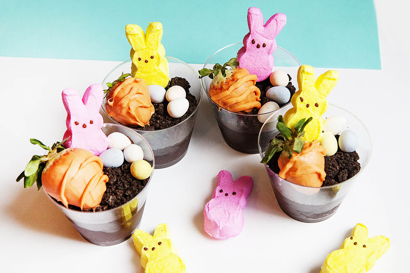 Easy Easter pudding cups - how cute are these, and they are so simple to put together!