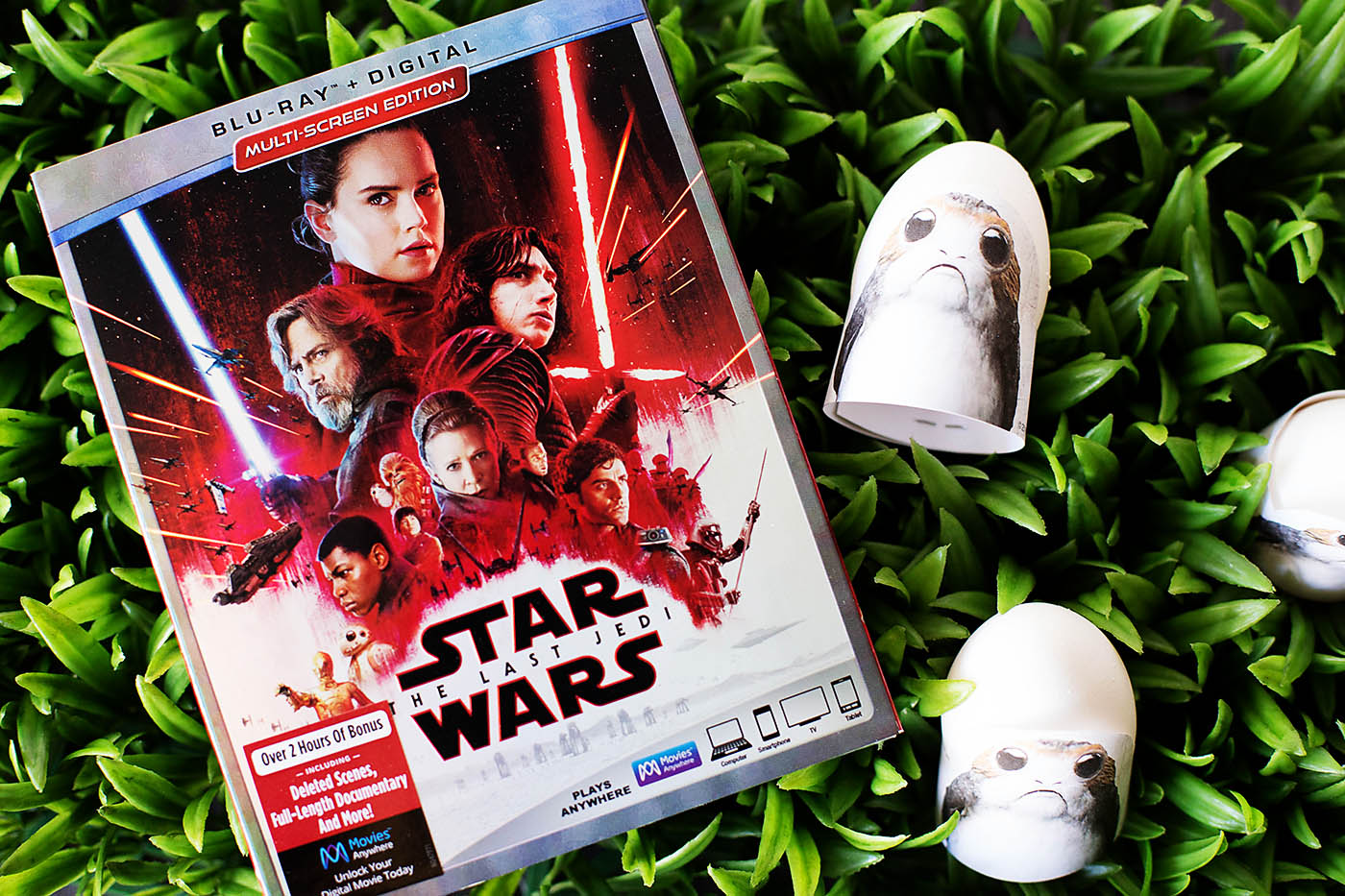 Super cute and easy Porg Easter Egg holders. The easiest and cutest way to decorate eggs for Star Wars lovers!