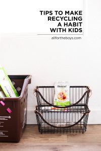 Tips for Making Recycling a Habit with Kids — All for the Boys